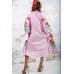 Embroidered boho dress "Flora" Pink